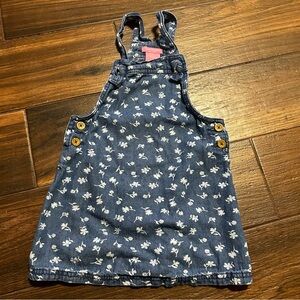 Isaac Mizrahi Toddler Jean Dress 4T Floral Denim‎ Overall